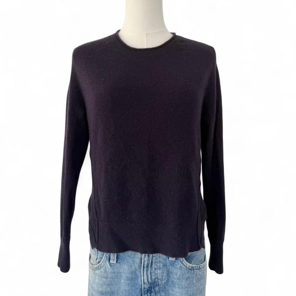 J BRAND 100% CASHMERE NAVY SWEATER